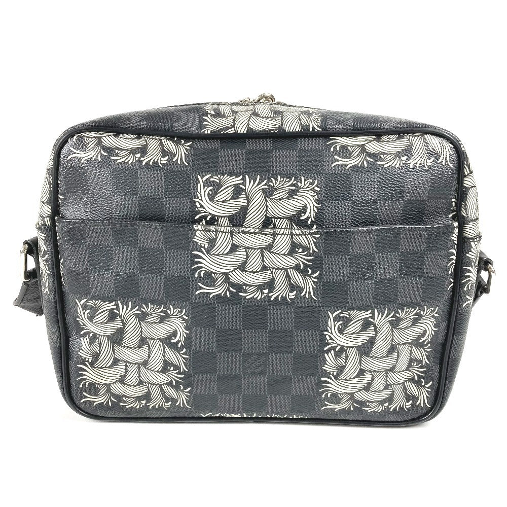 루이비통 N41572 다미에 그라파이트 크리스토퍼 네메스 나일 PM 나일 PM 백 크로스바디 숄더백 다미에 그라파이트 캔버스 유니섹스 블랙