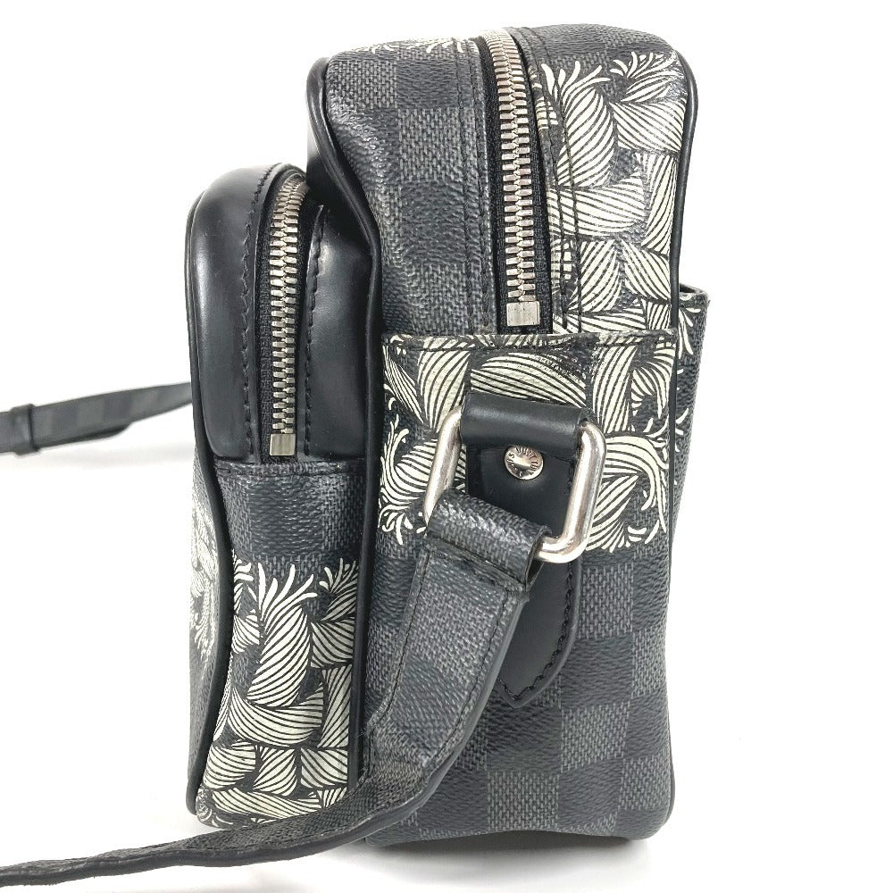 루이비통 N41572 다미에 그라파이트 크리스토퍼 네메스 나일 PM 나일 PM 백 크로스바디 숄더백 다미에 그라파이트 캔버스 유니섹스 블랙