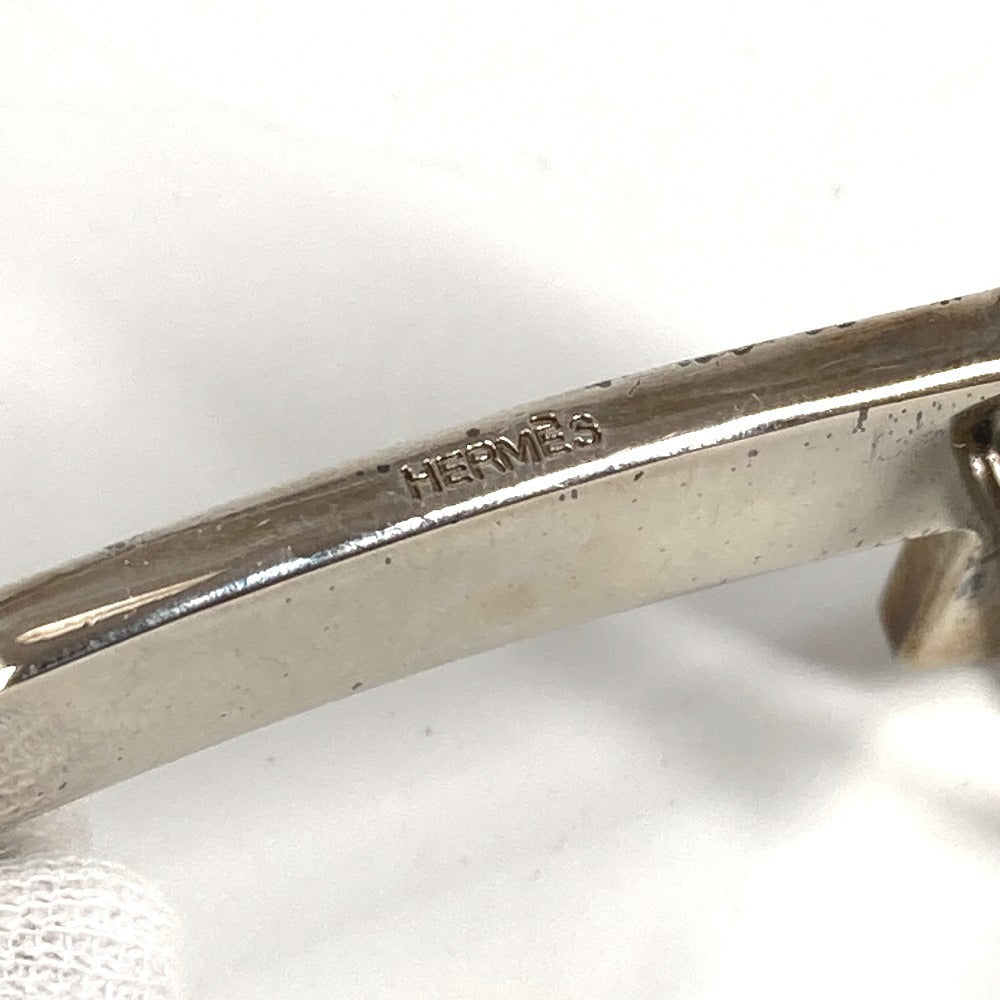 HERMES Bicolor H Belt Logo Accessory Buckle Belt Leather Unisex Black