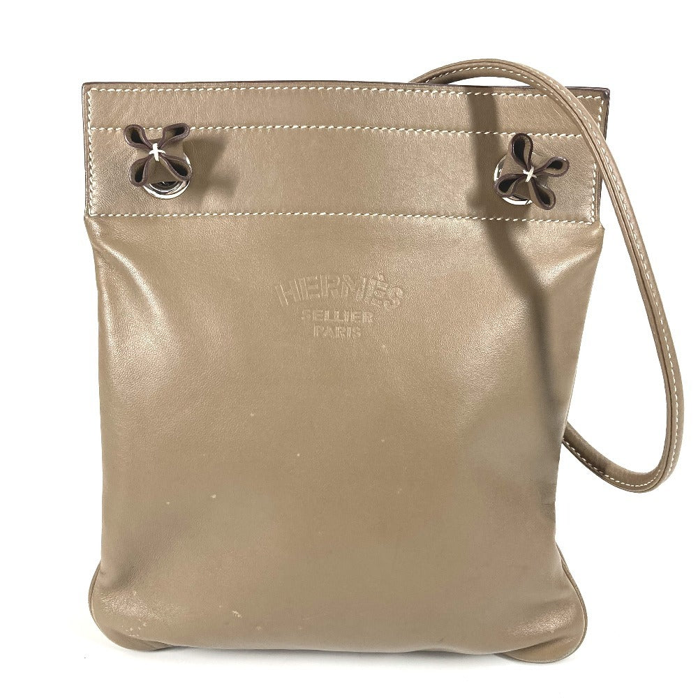 HERMES Sac Aline Mini Sac Aline Mini Pochette Crossbody Bag Shoulder Bag Leather Unisex Etoupe Gray