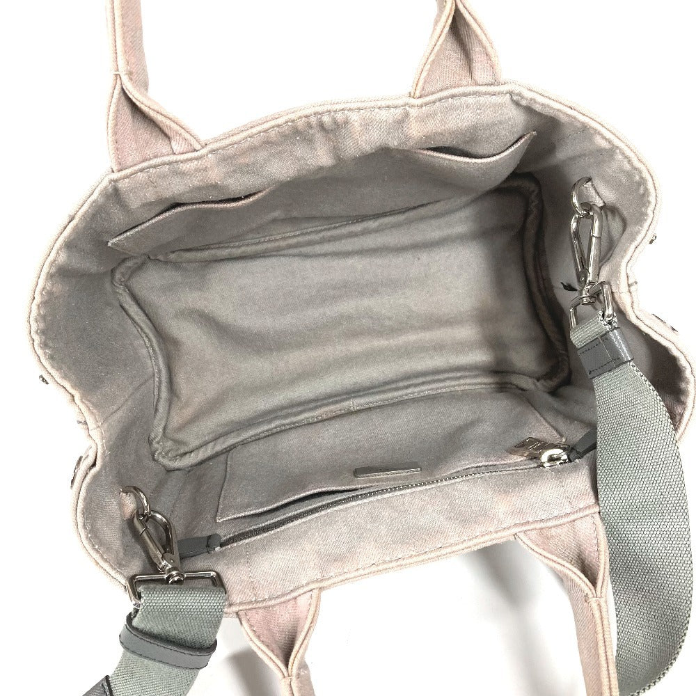 PRADA Kanapa Logo 2WAY Bag Shoulder Bag Crossbody Tote Bag Handbag Canvas Women's Gray