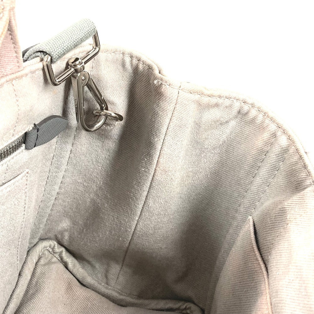 PRADA Kanapa Logo 2WAY Bag Shoulder Bag Crossbody Tote Bag Handbag Canvas Women's Gray
