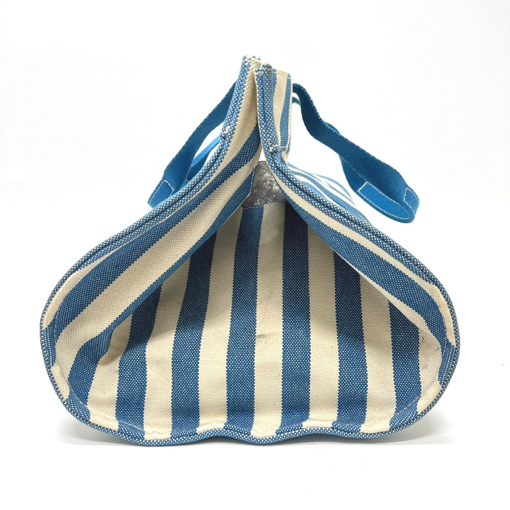 HERMES ストライプ カンヌMM カンヌ MM カバン バッグ キャンバス地 トートバッグ ハンドバッグ キャンバス ユニセックス ブルー