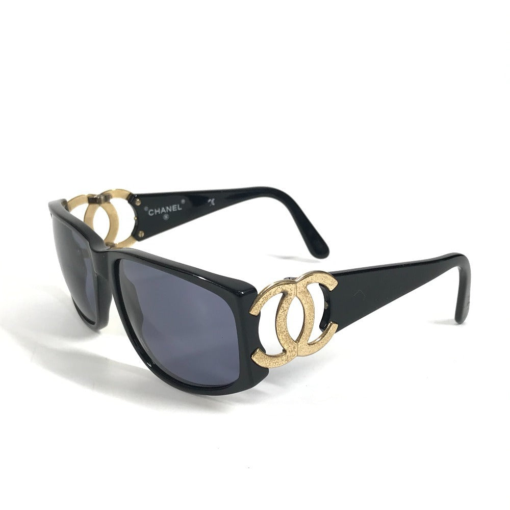 CHANEL 02461 ヴィンテージ CC ココマーク ロゴ めがね メガネ アイウェア 眼鏡 サングラス プラスチック レディース ブラック