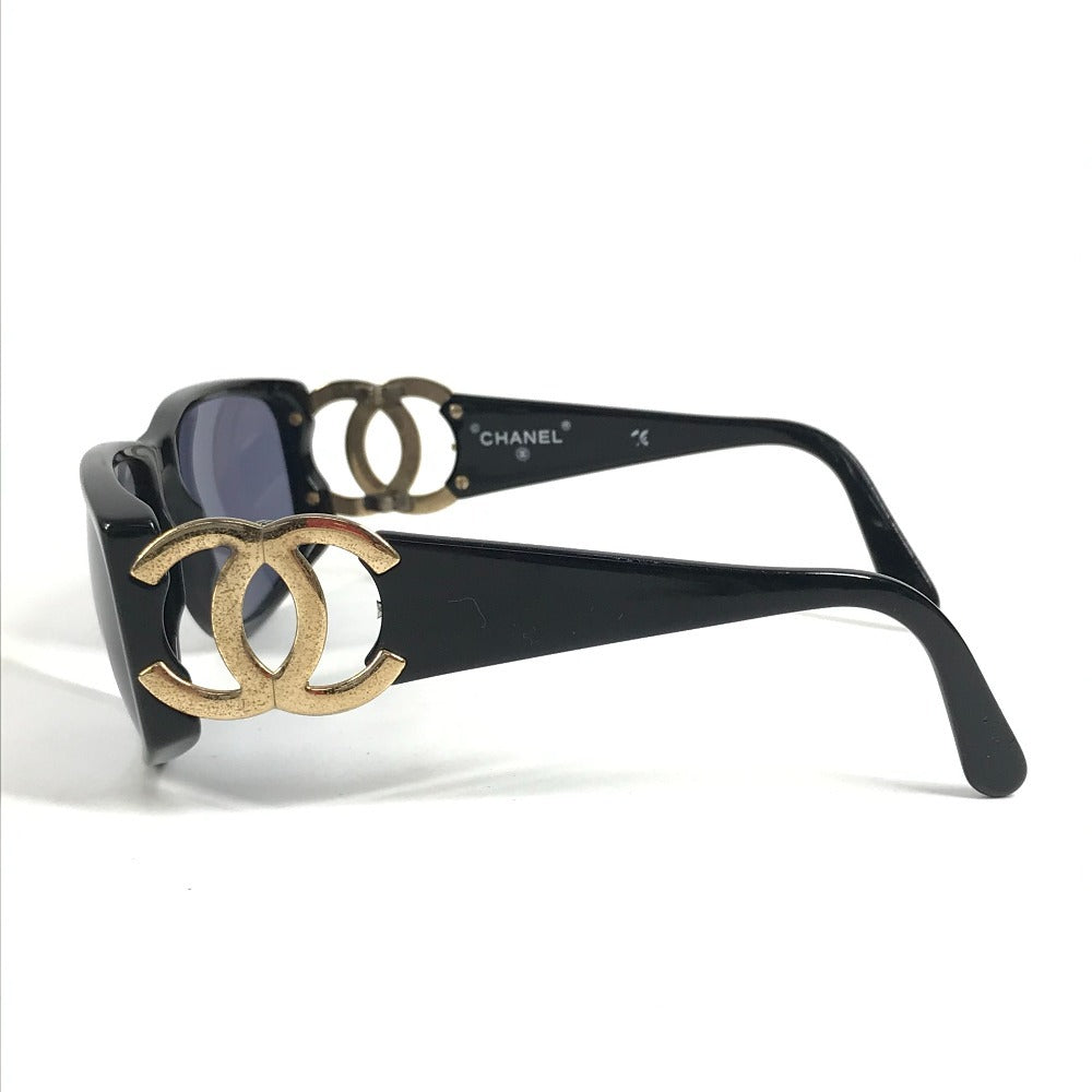 CHANEL 02461 ヴィンテージ CC ココマーク ロゴ めがね メガネ アイウェア 眼鏡 サングラス プラスチック レディース ブラック