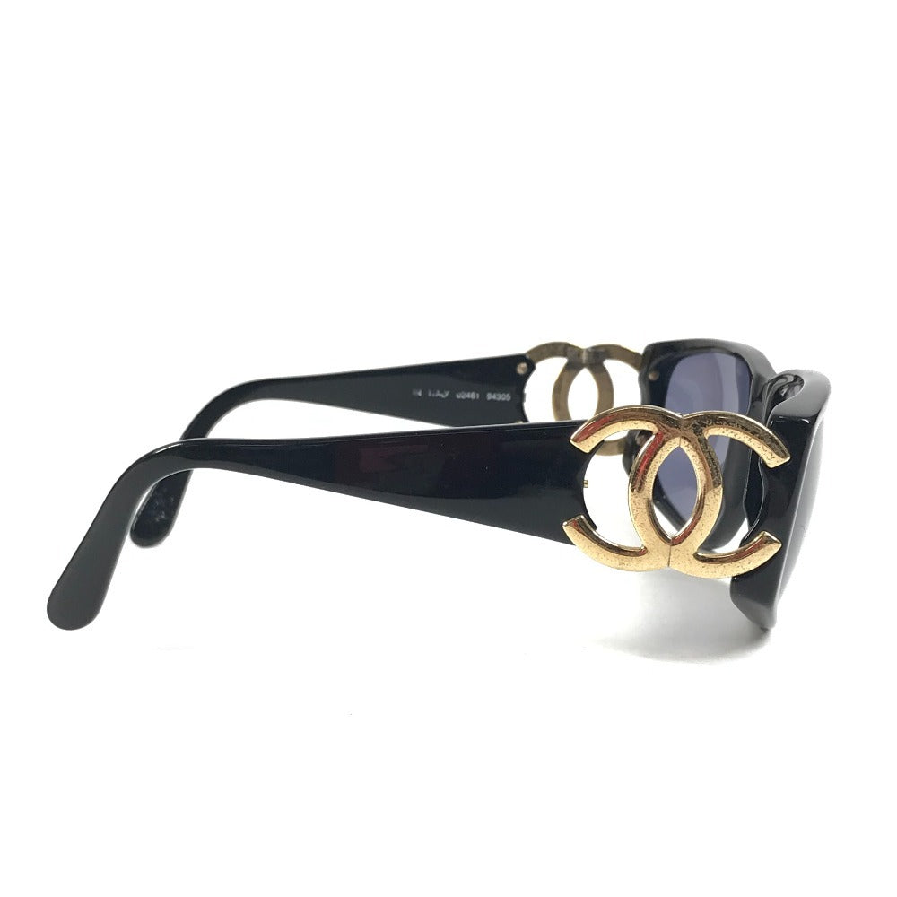 CHANEL 02461 ヴィンテージ CC ココマーク ロゴ めがね メガネ アイウェア 眼鏡 サングラス プラスチック レディース ブラック
