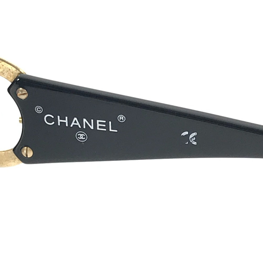 CHANEL 02461 ヴィンテージ CC ココマーク ロゴ めがね メガネ アイウェア 眼鏡 サングラス プラスチック レディース ブラック