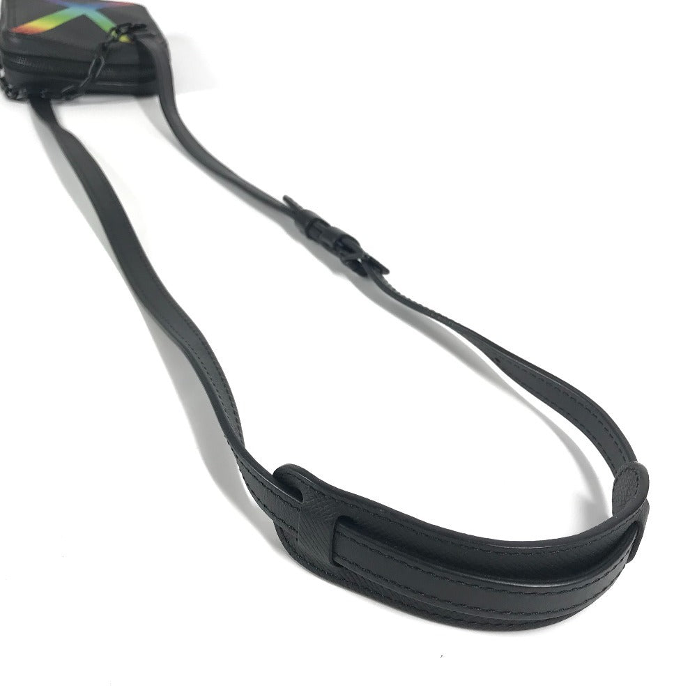 LOUIS VUITTON M30332 タイガ レインボー ダヌーブ・メッセンジャー カバン 斜め掛け ポシェット ショルダーバッグ タイガレザー ユニセックス ブラック