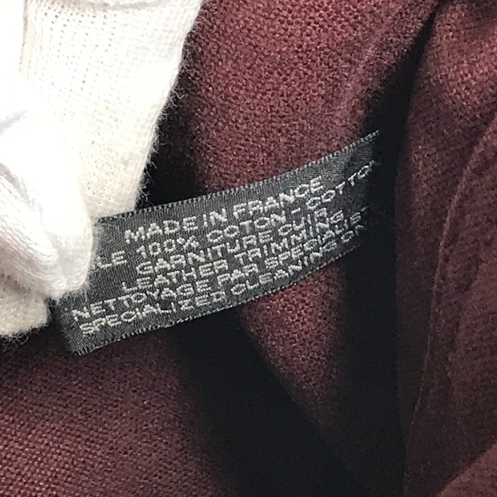 HERMES ハーフレザー 革 フールトゥPM フールトゥ PM カバン トートバッグ ハンドバッグ レザー/キャンバス ユニセックス ワインレッド