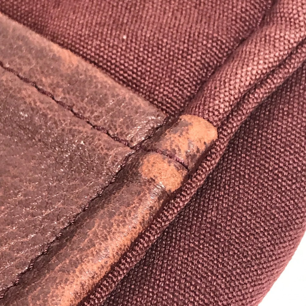 HERMES ハーフレザー 革 フールトゥMM フールトゥ MM カバン トートバッグ ハンドバッグ キャンバス/レザー ユニセックス ワインレッド系