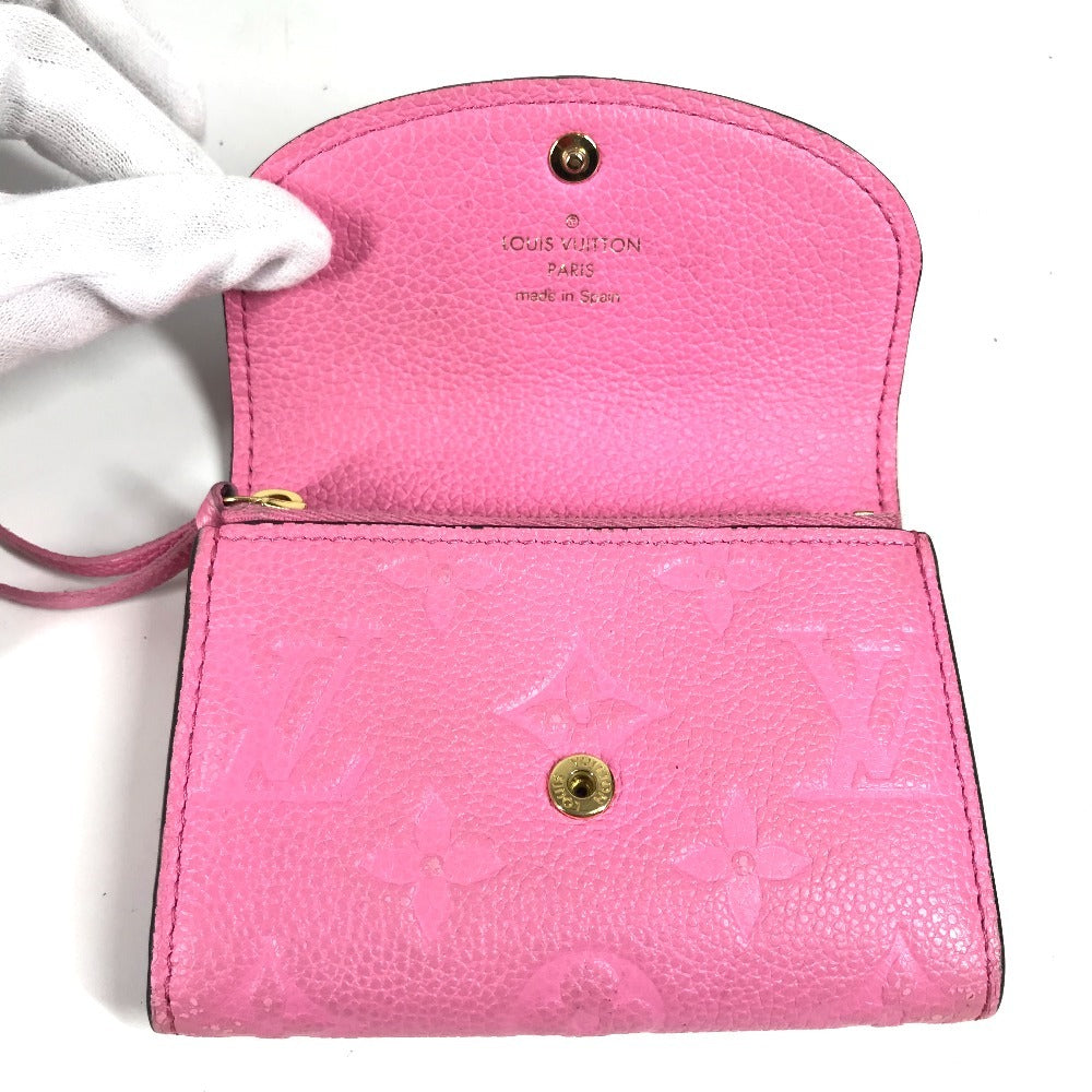 LOUIS VUITTON M82485 モノグラムアンプラント ポルトモネロザリ コンパクトウォレット 財布 2つ折り財布 モノグラムアンプラントレザー レディース ローズロリポップ ピンク