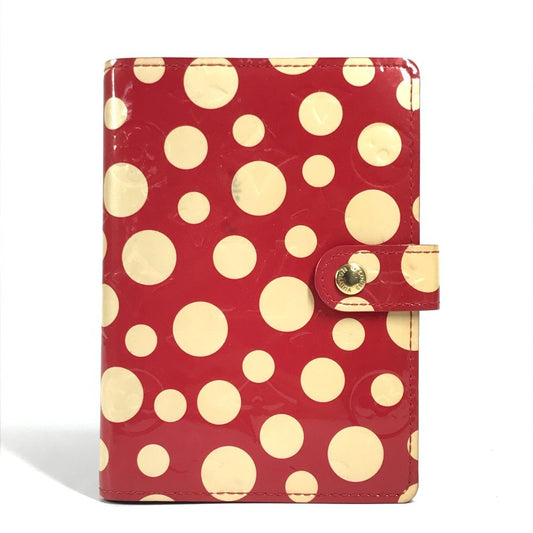 LOUIS VUITTON M91518 モノグラムヴェルニ 草間彌生コラボ アジェンダPM システム手帳 ステーショナリー ドット 水玉 手帳カバー モノグラムヴェルニ レディース レッド