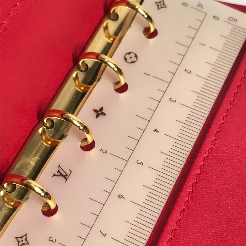 LOUIS VUITTON M91518 モノグラムヴェルニ 草間彌生コラボ アジェンダPM システム手帳 ステーショナリー ドット 水玉 手帳カバー モノグラムヴェルニ レディース レッド