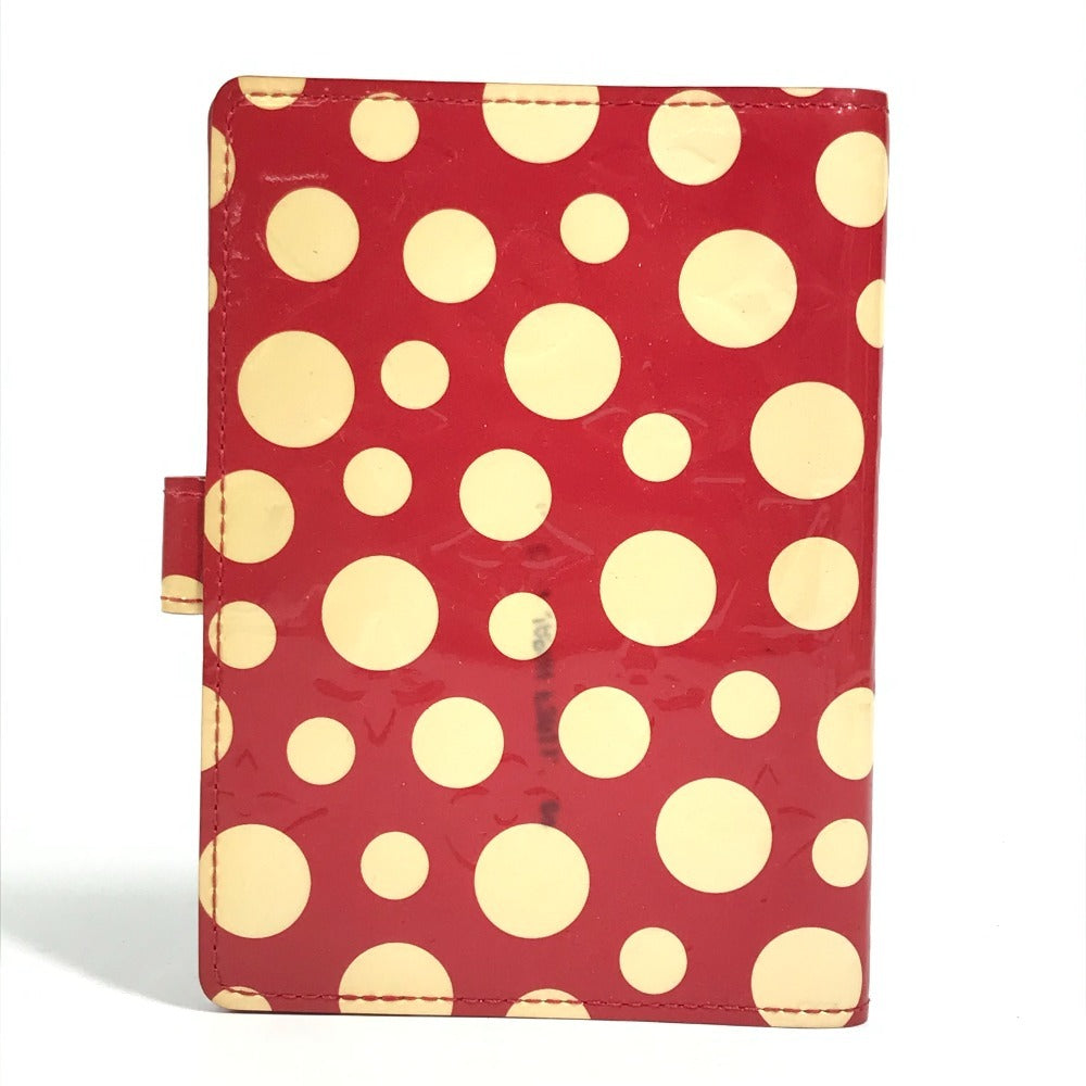 LOUIS VUITTON M91518 モノグラムヴェルニ 草間彌生コラボ アジェンダPM システム手帳 ステーショナリー ドット 水玉 手帳カバー モノグラムヴェルニ レディース レッド