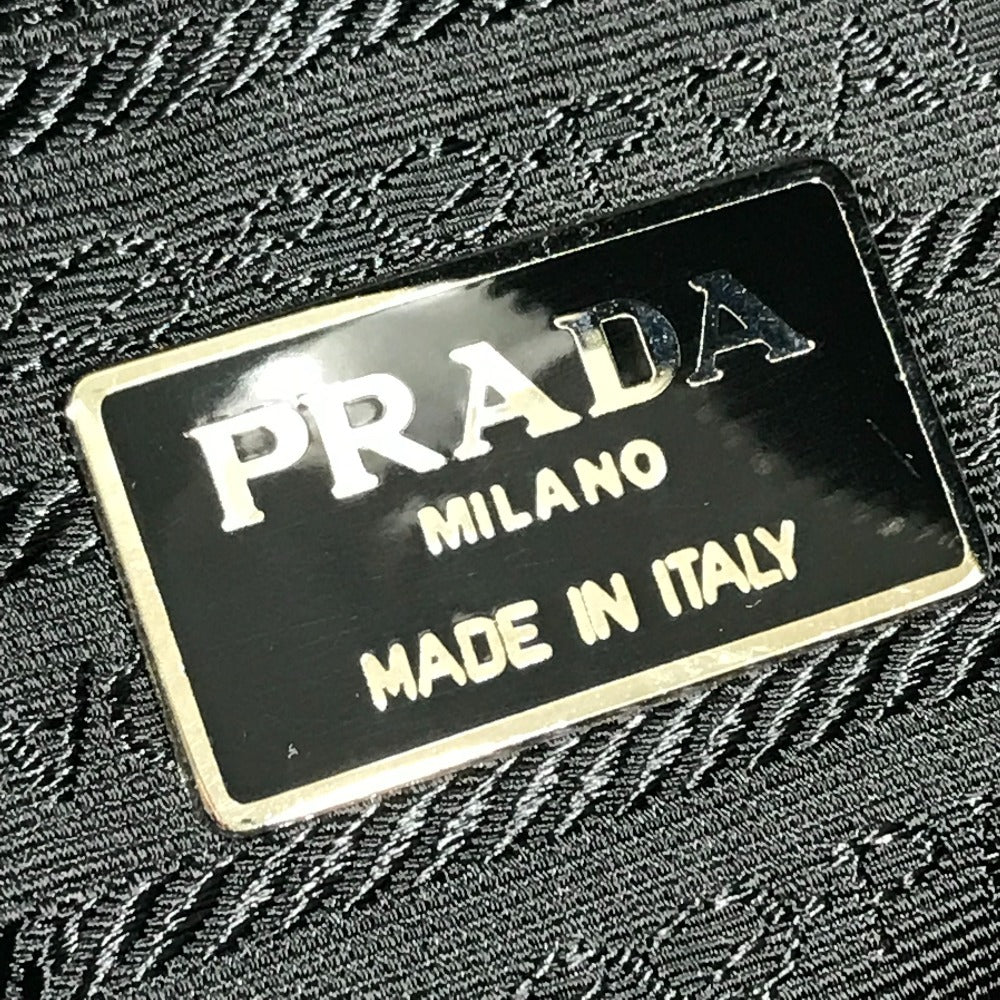 PRADA トライアングルロゴ 三角ロゴ プレート ハンドバッグ カバン トラベルバッグ 旅行バッグ ボストンバッグ ナイロン ユニセックス ブラック