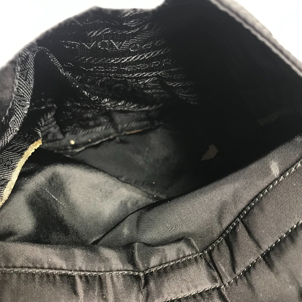 PRADA トライアングルロゴ 三角ロゴ プレート ハンドバッグ カバン トラベルバッグ 旅行バッグ ボストンバッグ ナイロン ユニセックス ブラック