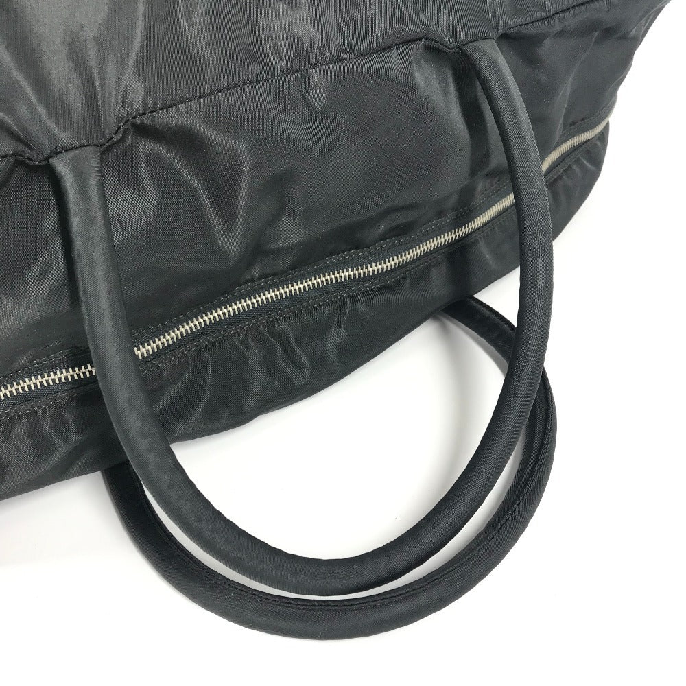 PRADA トライアングルロゴ 三角ロゴ プレート ハンドバッグ カバン トラベルバッグ 旅行バッグ ボストンバッグ ナイロン ユニセックス ブラック