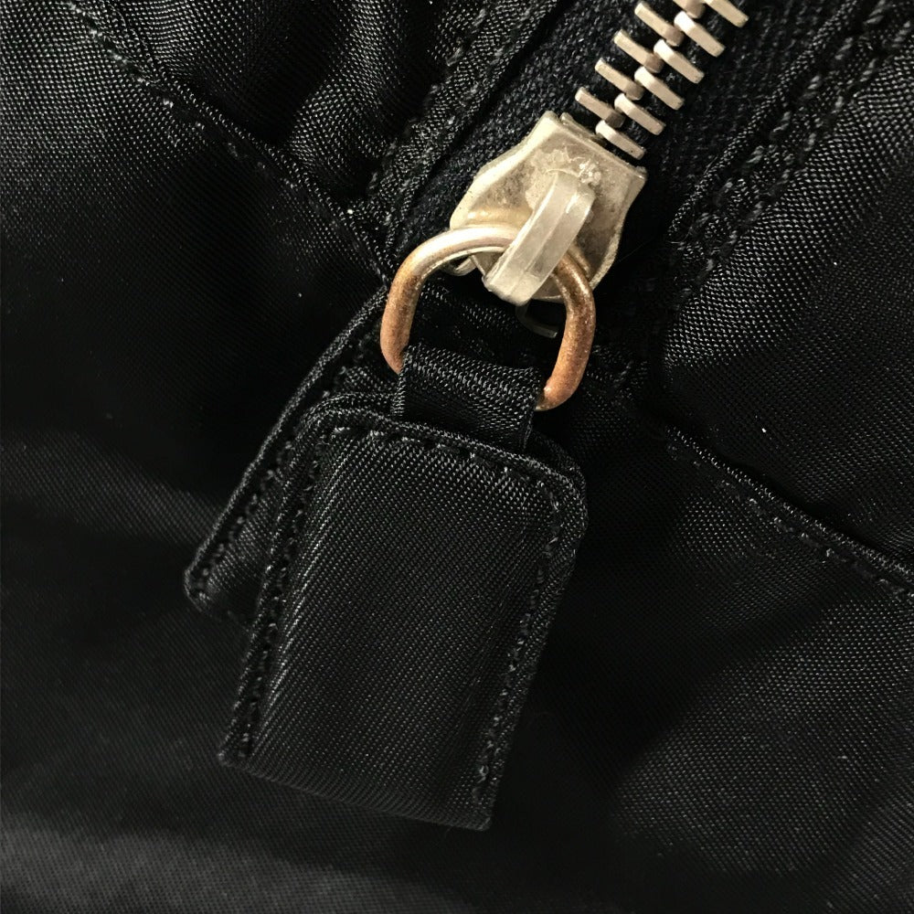 PRADA トライアングルロゴ 三角ロゴ プレート ハンドバッグ カバン トラベルバッグ 旅行バッグ ボストンバッグ ナイロン ユニセックス ブラック