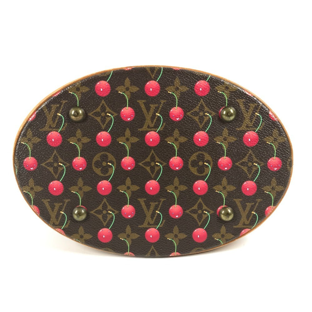 LOUIS VUITTON M95012 モノグラムチェリー 村上隆 バケットPM バケット PM ポーチ付き カバン 肩掛け トートバッグ バケツ ショルダーバッグ モノグラムキャンバス ユニセックス レッド