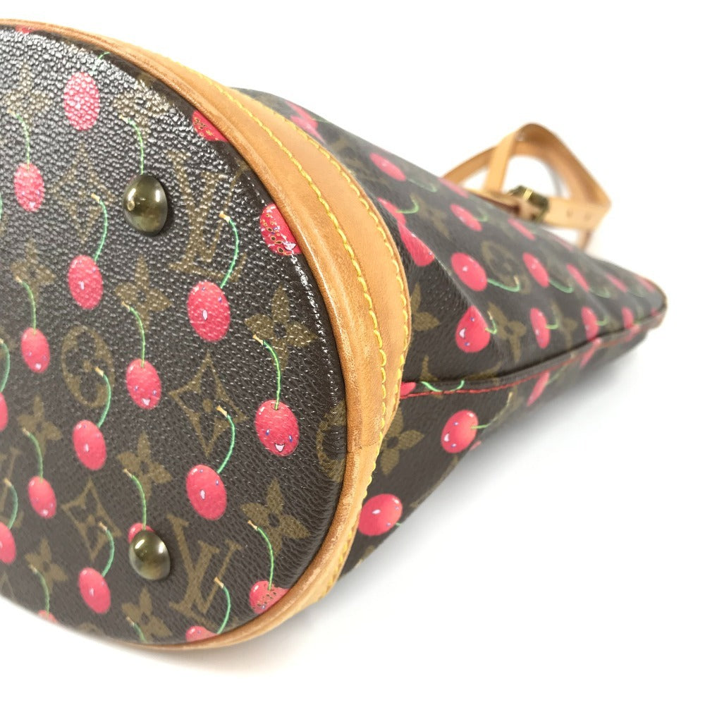 LOUIS VUITTON M95012 モノグラムチェリー 村上隆 バケットPM バケット PM ポーチ付き カバン 肩掛け トートバッグ バケツ ショルダーバッグ モノグラムキャンバス ユニセックス レッド