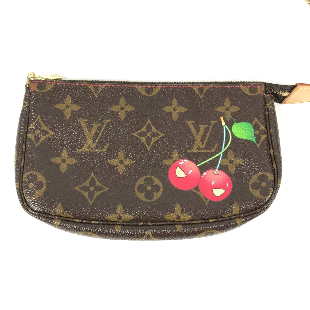LOUIS VUITTON M95012 モノグラムチェリー 村上隆 バケットPM バケット PM ポーチ付き カバン 肩掛け トートバッグ バケツ ショルダーバッグ モノグラムキャンバス ユニセックス レッド