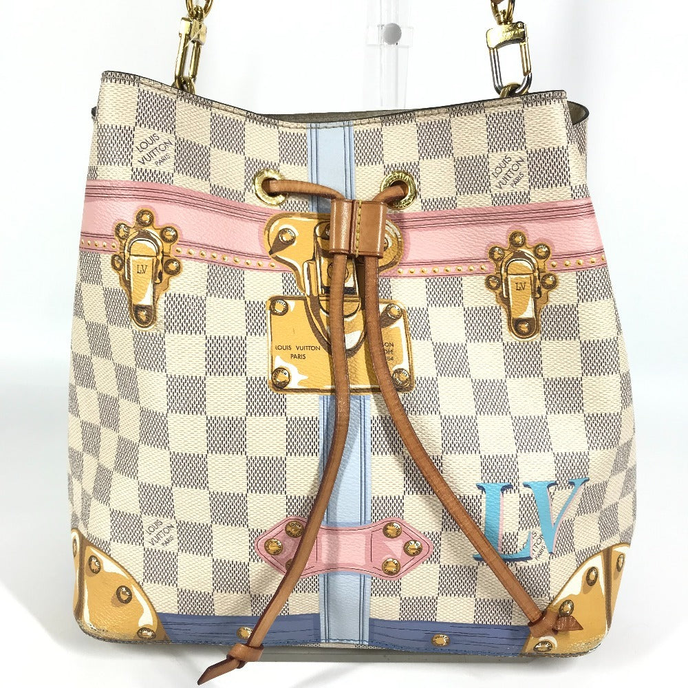 LOUIS VUITTON N41066 ダミエアズール サマートランク ネオノエ カバン 2WAYバッグ 斜め掛け 巾着 ばけつ型 ショルダーバッグ ダミエアズールキャンバス レディース ホワイト