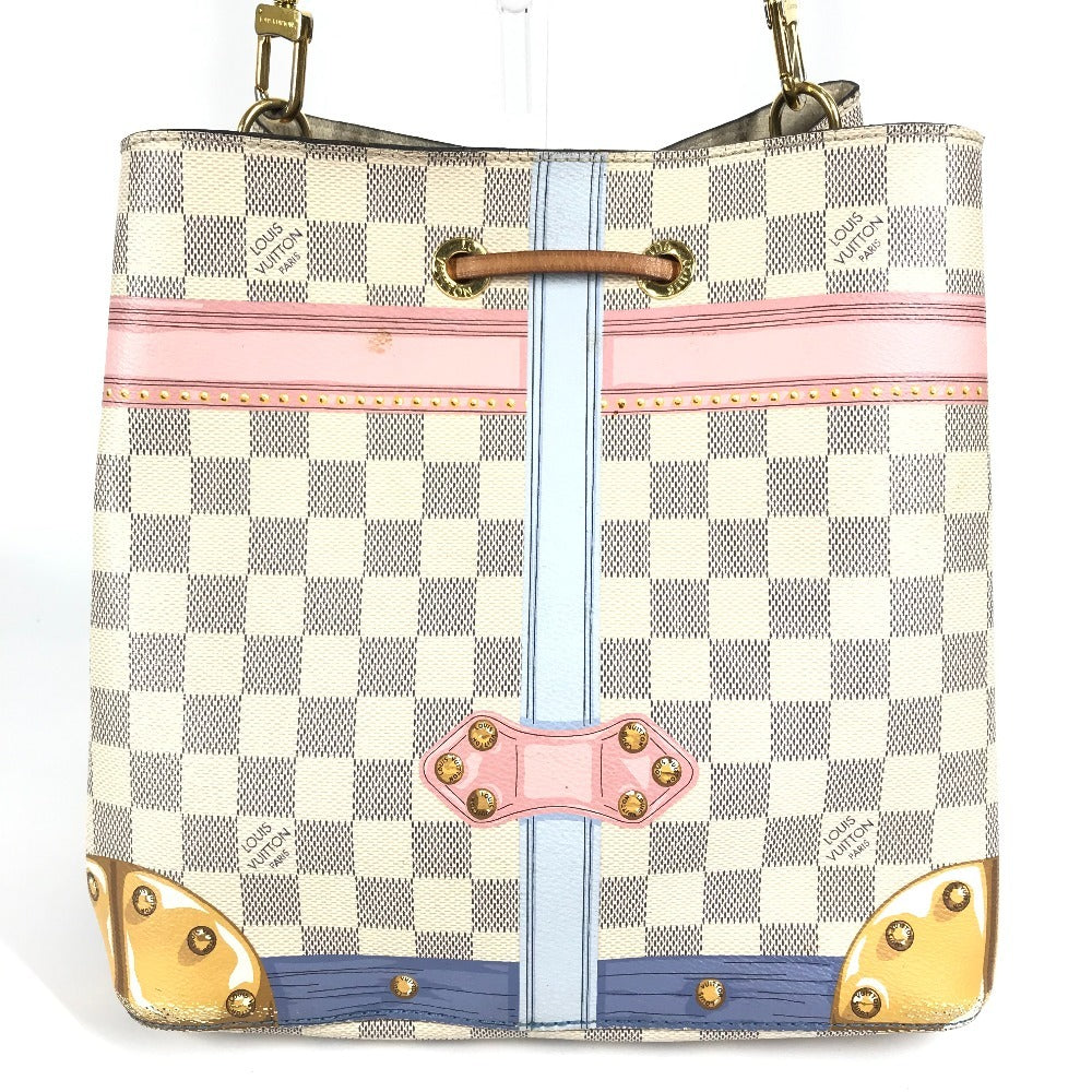 LOUIS VUITTON N41066 ダミエアズール サマートランク ネオノエ カバン 2WAYバッグ 斜め掛け 巾着 ばけつ型 ショルダーバッグ ダミエアズールキャンバス レディース ホワイト