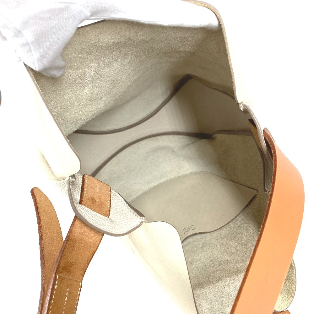 HERMES ヴィルヴォルト24 ヴィルヴォルト 24 カバン 肩掛け トートバッグ ショルダーバッグ レザー ユニセックス アイボリー系