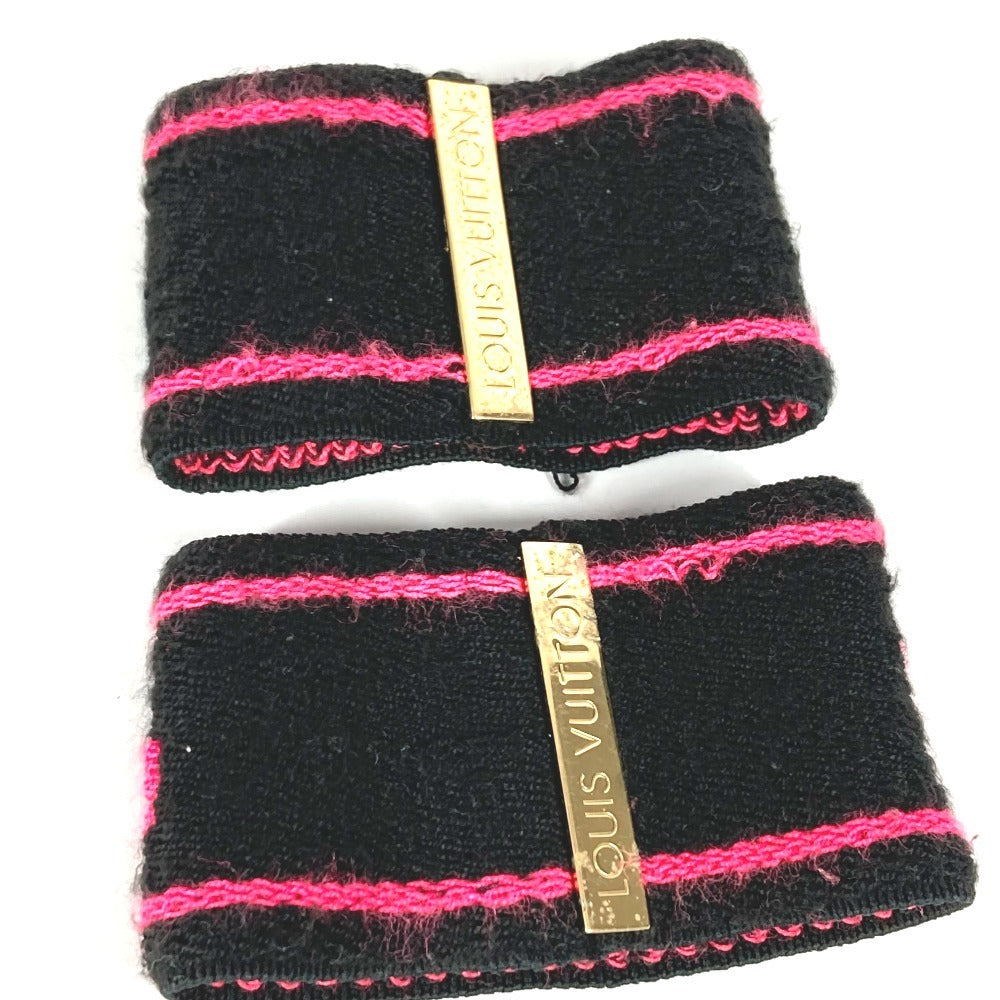 LOUIS VUITTON M72382 モノグラムグラフィティ セット トゥ ジム リストバンドのみ 2つセット ペア リストバンド ポリエステル ユニセックス ブラック