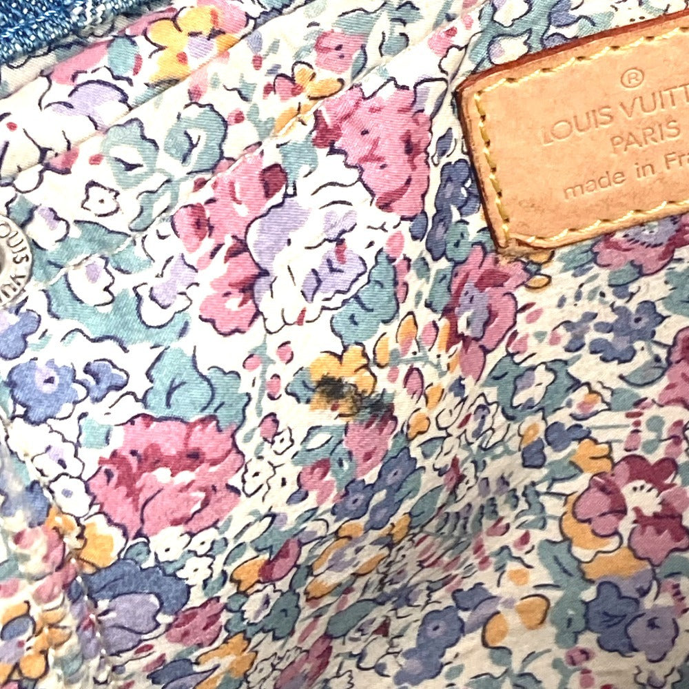 LOUIS VUITTON M95374 モノグラムデニム パッチワーク ポスティ カバン フラップ 斜め掛け メッセンジャーバッグ ショルダーバッグ モノグラムデニム ユニセックス ブルー