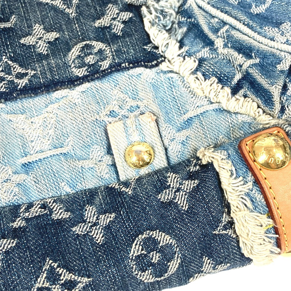 LOUIS VUITTON M95374 モノグラムデニム パッチワーク ポスティ カバン フラップ 斜め掛け メッセンジャーバッグ ショルダーバッグ モノグラムデニム ユニセックス ブルー