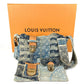 LOUIS VUITTON M95374 モノグラムデニム パッチワーク ポスティ カバン フラップ 斜め掛け メッセンジャーバッグ ショルダーバッグ モノグラムデニム ユニセックス ブルー