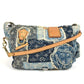 LOUIS VUITTON M95374 モノグラムデニム パッチワーク ポスティ カバン フラップ 斜め掛け メッセンジャーバッグ ショルダーバッグ モノグラムデニム ユニセックス ブルー
