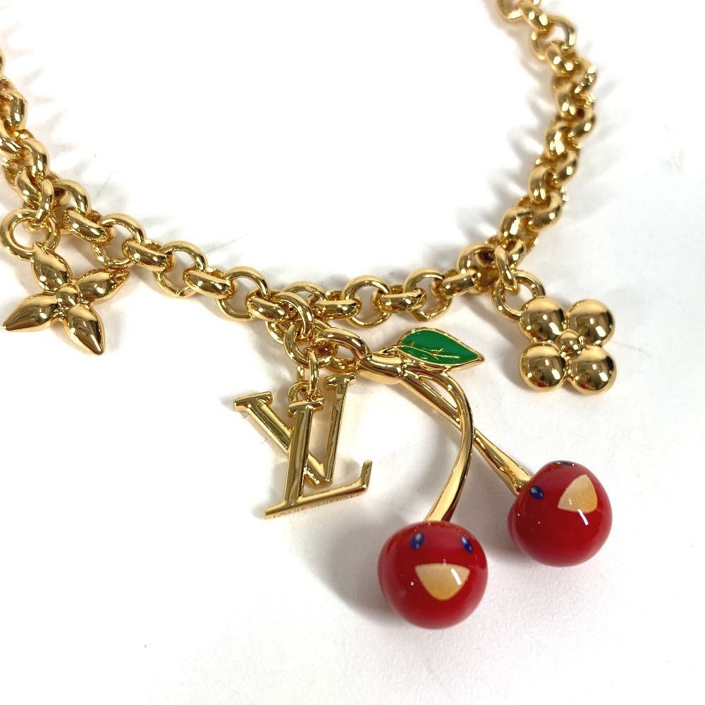 LOUIS VUITTON M1691A LV×MK サクランボ 村上隆 ブレスレット チェリー チェーン アクセサリー ブレスレット メタル ユニセックス ゴールド