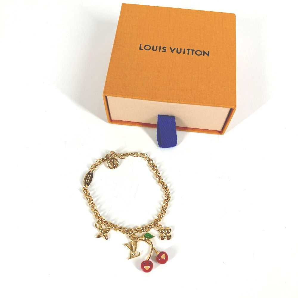 LOUIS VUITTON M1691A LV×MK サクランボ 村上隆 ブレスレット チェリー チェーン アクセサリー ブレスレット メタル ユニセックス ゴールド