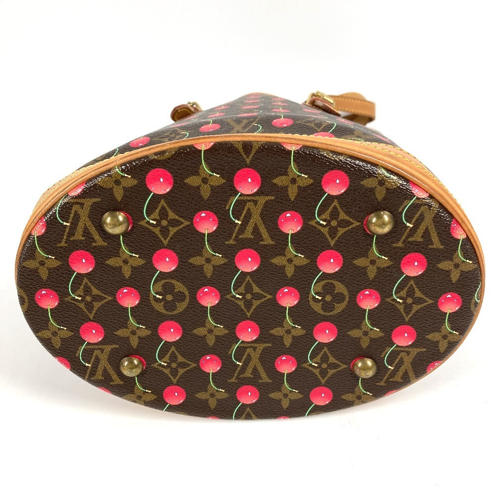 LOUIS VUITTON M95012 モノグラムチェリー 村上隆 バケットPM バケット PM カバン 肩掛け トートバッグ バケツ ショルダーバッグ モノグラムキャンバス ユニセックス ブラウン