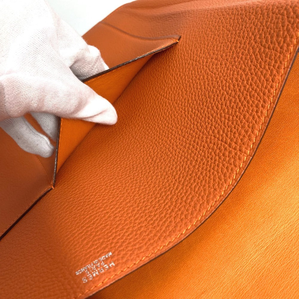 HERMES ドゴン ミーティング ドゴンミーティング カバン ポーチ 書類バッグ セカンドバッグ フラップ ポーチ クラッチバッグ トリヨンクレマンス ユニセックス オレンジ