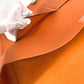 HERMES Dogon Meeting กระเป๋าเอกสาร กระเป๋าคลัตช์ ฝาพับ หนัง Taurillon Clemence Unisex สีส้ม