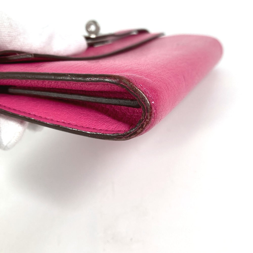 HERMES ケリーウォレット ロングウォレット 長財布 シェーブル レディース ローズショッキング ピンク