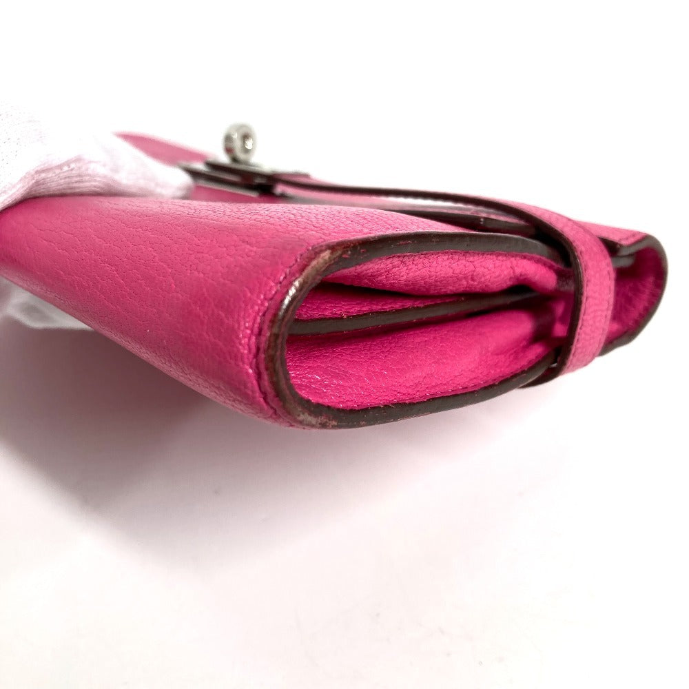HERMES ケリーウォレット ロングウォレット 長財布 シェーブル レディース ローズショッキング ピンク