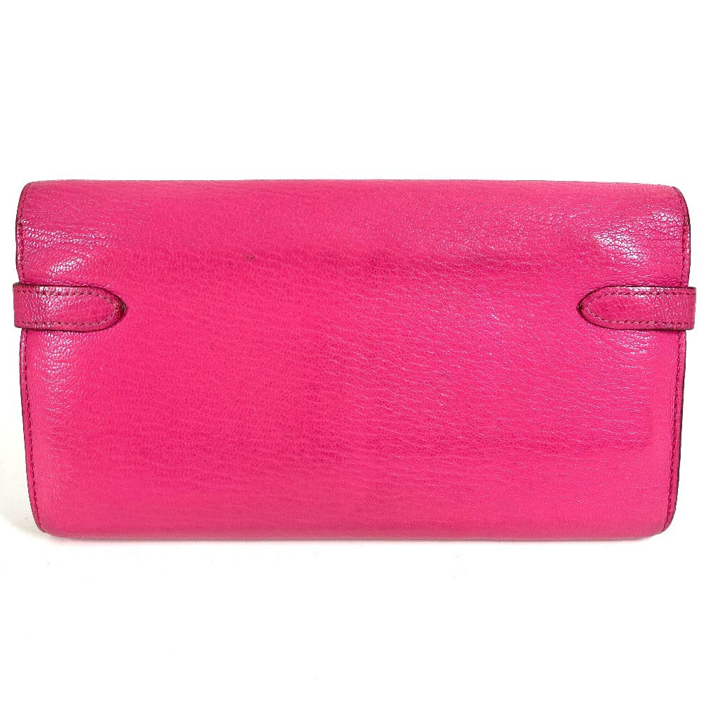 HERMES ケリーウォレット ロングウォレット 長財布 シェーブル レディース ローズショッキング ピンク