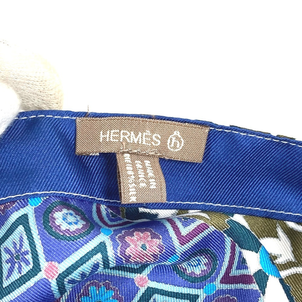 HERMES プティアッシュ ロゴ 肩掛け カバン ショルダーバッグ トートバッグ シルク レディース パープル
