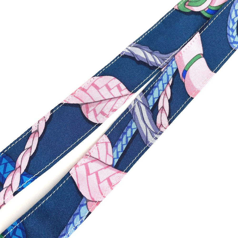 HERMES プティアッシュ ロゴ 肩掛け カバン ショルダーバッグ トートバッグ シルク レディース パープル