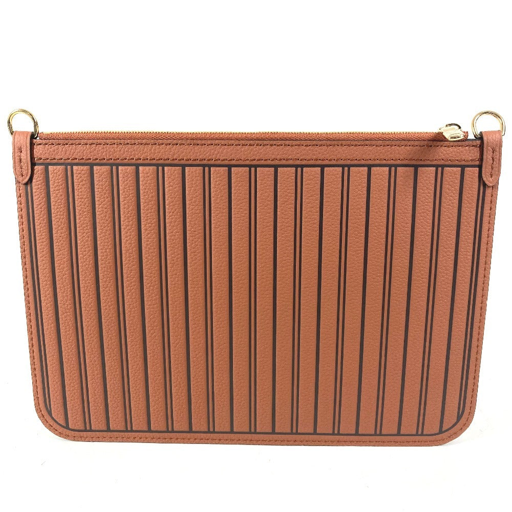 LOUIS VUITTON M12061 モノグラム ネヴァーフル インサイドアウト MM クラッチバッグ セカンドバッグ マルチポーチ ポーチのみ ポーチ レザー ユニセックス タン