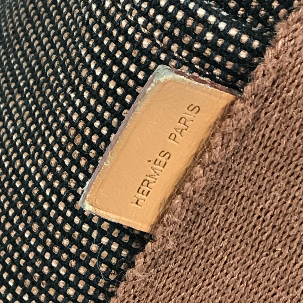HERMES サクソーMM サクソー MM カバン ハンドバッグ キャンバス ユニセックス ブラウン