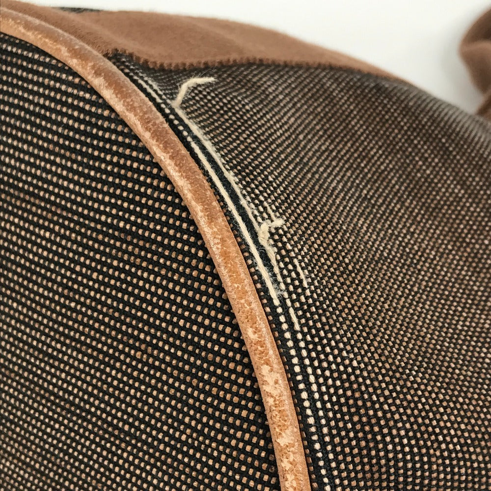 HERMES サクソーMM サクソー MM カバン ハンドバッグ キャンバス ユニセックス ブラウン