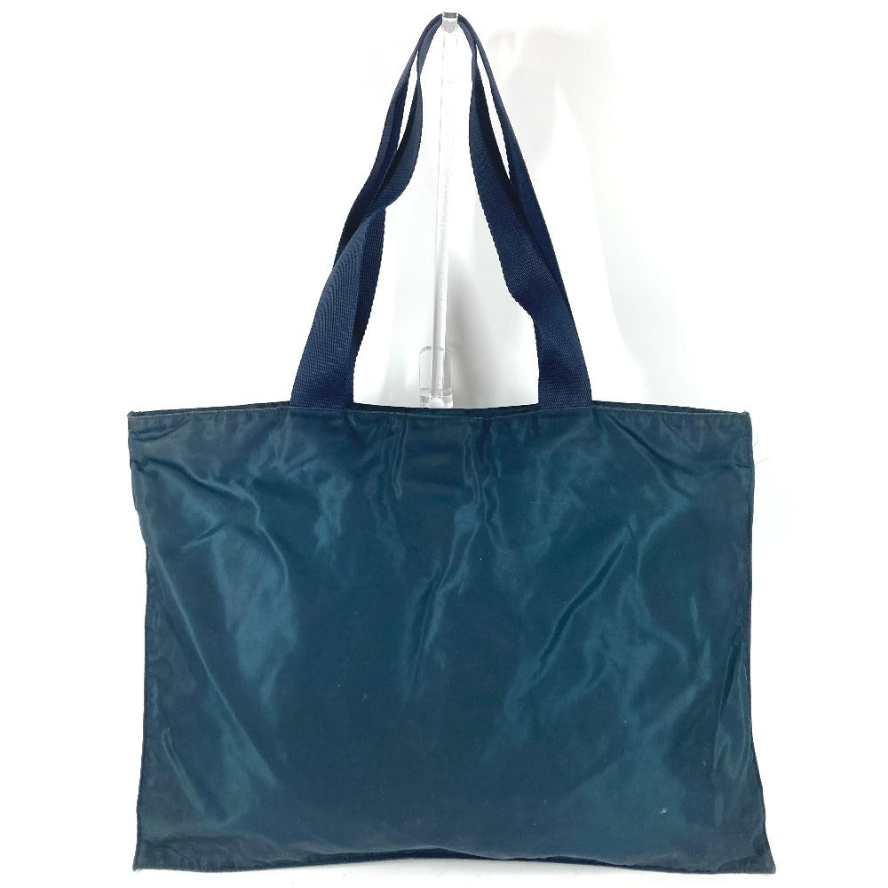 PRADA Triangle Logo Plaque Tote Bag Shoulder Bag Nylon Unisex Blue