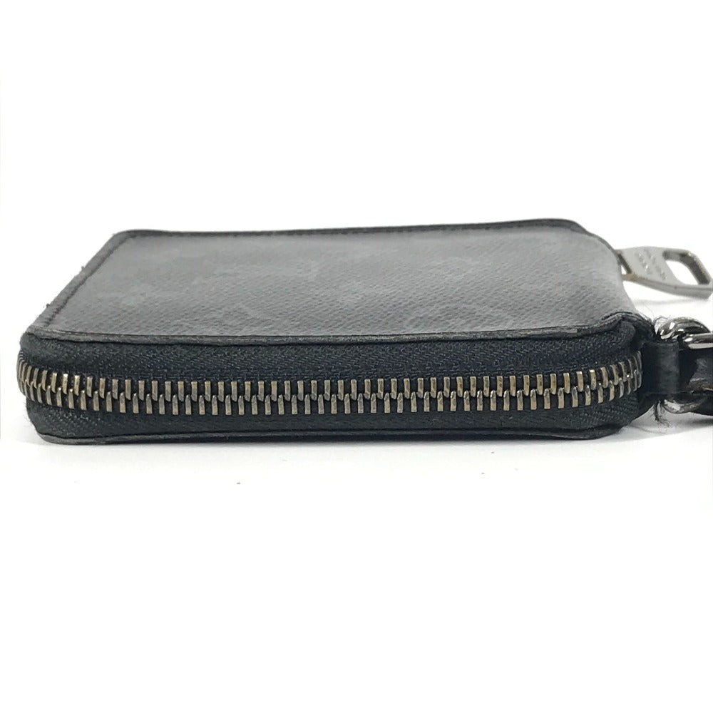 LOUIS VUITTON M80426 モノグラムエクリプス ジッピー コンパクトウォレット ネックストラップ付 ラウンドファスナー 2つ折り財布 モノグラムエクリプスキャンバス ユニセックス ブラック