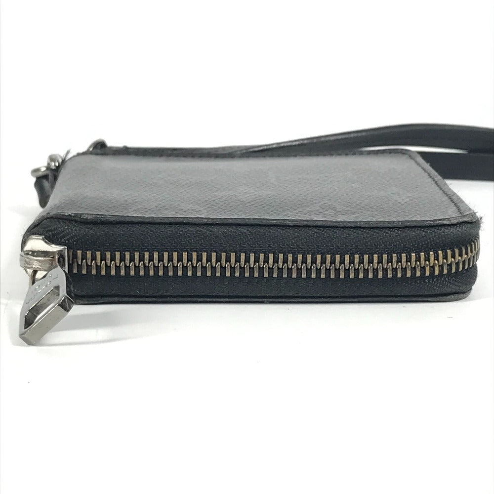 LOUIS VUITTON M80426 モノグラムエクリプス ジッピー コンパクトウォレット ネックストラップ付 ラウンドファスナー 2つ折り財布 モノグラムエクリプスキャンバス ユニセックス ブラック