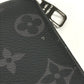 LOUIS VUITTON M80426 モノグラムエクリプス ジッピー コンパクトウォレット ネックストラップ付 ラウンドファスナー 2つ折り財布 モノグラムエクリプスキャンバス ユニセックス ブラック